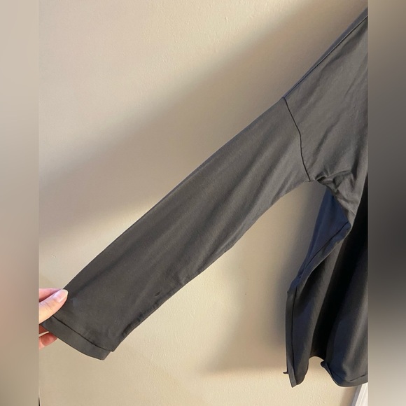 Elm Design greenish grey crewneck Jersey top oversized lagenlook Large NWT - Picture 5 of 9